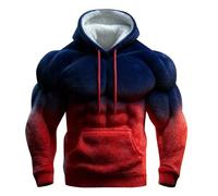 Sudadera con capucha para hombre de forro polar cepillado, estilo callejero acogedor, para invierno, manga larga, sudadera con capucha con bolsillo canguro, suéter para hombre, cárdigan de punto