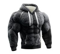 Sudadera con capucha para hombre de forro polar cepillado, estilo callejero acogedor, para invierno, manga larga, sudadera con capucha con bolsillo canguro, ropa deportiva para hombre, chaqueta de
