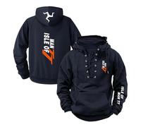 Sudadera con Capucha para Hombre De La I.s.l.e of M.a.n T..T Ropa Deportiva Bolsillos Prendas Exteriores Sudaderas Cómodas Manga Larga Chaqueta-HeiS||3X_l