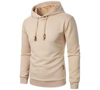 Sudadera con capucha para hombre, de manga larga, deportiva, para correr, con capucha, para fitness, informal, ligera, con capucha, monocolor, sudadera deportiva, gimnasio, trabajo, caqui, XL
