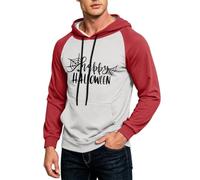 Sudadera con capucha para hombre, diseño de calabaza aterradora, casual, disfraz de Halloween, disfraz de fiesta, disfraz de fiesta con texto en inglés "Don'T Test One", sudadera con capucha de manga