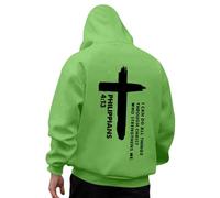 Sudadera con capucha para hombre, diseño de estampado de Dios, casual, de manga larga, cómoda para uso diario, verde, XL