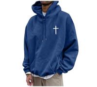 Sudadera con capucha para hombre, diseño gráfico de God Loves You, ajuste holgado, estilo occidental, con capucha para otoño, con letras cristianas, sudaderas de Jesús, modernas, divertidas, góticas