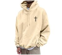 Sudadera con capucha para hombre, diseño gráfico de God Loves You, ajuste holgado, estilo occidental, con capucha para otoño, con letras cristianas, sudaderas de Jesús, modernas, divertidas, góticas