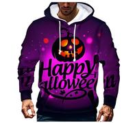 Sudadera con capucha para hombre, disfraz de Halloween, suéter de manga larga aterrador, estampado de ojos, tumba, pájaros desconocidos, sudaderas con gráficos, suéter temático de festival, suéter con