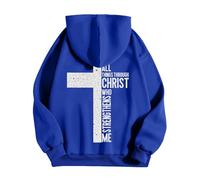 Sudadera con capucha para hombre, estampado de letras y cruz, sudaderas con capucha para hombre, tema Jesús, suéter, de gran tamaño, sudaderas, chalecos y sudaderas, otoño, invierno, cálido, sudaderas