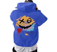 Sudadera con capucha para hombre, estampado gráfico, ajuste extragrande, ajuste holgado, ropa casual relajada para uso diario, estilo urbano, viajes y planes de fin de semana, con una práctica silueta