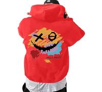 Sudadera con capucha para hombre, estampado gráfico, ajuste extragrande, ajuste holgado, ropa casual relajada para uso diario, estilo urbano, viajes y planes de fin de semana, con una práctica silueta