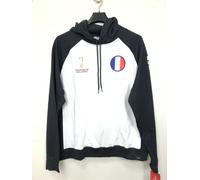 Sudadera con capucha para hombre FIFA WorldCup Francia, blanco/negro, XXL