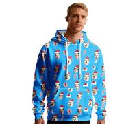 Sudadera con capucha para hombre, ligera, lisa, personalizada, divertida, con ropa de Navidad, para entrenamiento en interiores y exteriores, azul, XL