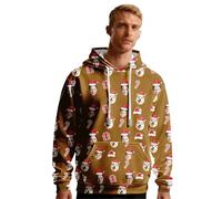 Sudadera con capucha para hombre, ligera, lisa, personalizada, divertida, con ropa de Navidad, para entrenamiento en interiores y exteriores, café, M