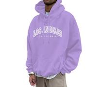 Sudadera con capucha para hombre Los Ángeles con capucha para adolescentes, niñas, vintage, sudadera con capucha, sudadera con capucha, sudadera con capucha, sudadera con capucha, morado, M