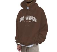 Sudadera con capucha para hombre Los Ángeles con capucha para adolescentes, niñas, vintage, sudadera con capucha, sudadera con capucha, sudadera con capucha, sudadera con capucha, café, M