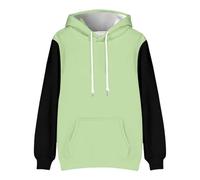 Sudadera con capucha para hombre, manga larga, sudadera deportiva, color a juego, informal, holgado, con cordón y bolsillos, suéter elegante, simple, versátil, otoño e invierno, sudadera 2026, verde