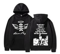 Sudadera con Capucha para Hombre/Mujer Li-Am Singer Pa-yne Unisex con Estampado Hip Hop, Sudadera Oversize Hip Hop, Ropa Urbana, Sudadera con Capucha para Fans De Singer, Tallas XS-3XL-Black||s