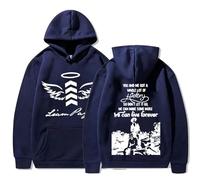 Sudadera con Capucha para Hombre/Mujer Li-Am Singer Pa-yne Unisex con Estampado Hip Hop, Sudadera Oversize Hip Hop, Ropa Urbana, Sudadera con Capucha para Fans De Singer, Tallas XS-3XL-Dark Blue||s