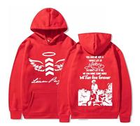 Sudadera con Capucha para Hombre/Mujer Li-Am Singer Pa-yne Unisex con Estampado Hip Hop, Sudadera Oversize Hip Hop, Ropa Urbana, Sudadera con Capucha para Fans De Singer, Tallas XS-3XL-Red||x_s