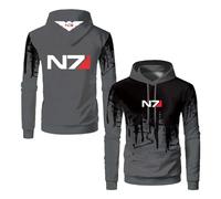 Sudadera con Capucha para Hombre Primavera Y Otoño N..7 Jerséis Gráficos Sudaderas Ropa Deportiva De Manga Larga Chaquetas Informales Retazos-HuiSe||s