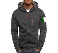 Sudadera con capucha para hombre, sudadera deportiva de manga larga con cremallera, sudadera de forro polar de manga larga, chaqueta cálida, cremallera completa, manga larga, sudadera con capucha para