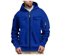 Sudadera con capucha para hombre sudaderas suéter polar marca caliente militar manga larga sudaderas con cremallera deportiva de gran tamaño chaqueta de trabajo con capucha para invierno y otoño S-4Xl