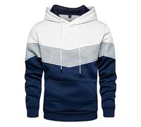 Sudadera con capucha para hombre, talla grande, manga larga, informal, clásica, color surtido, Patchwork jersey de corte holgado, cómodo, pasparque Streetwear Sport Hoodie