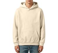 Sudadera con capucha para hombre, talla grande, manga larga, ligera, beige