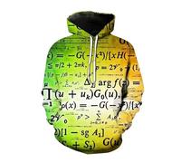 Sudadera con Capucha para Hombre y Mujer con fórmula matemática Impresa en 3D ecuación científica gráfico Estilo Urbano Deportiva Sudaderas y Tops