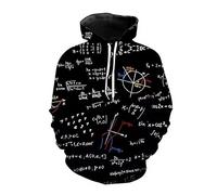 Sudadera con Capucha para Hombre y Mujer con fórmula matemática Impresa en 3D ecuación científica gráfico Estilo Urbano Deportiva Sudaderas y Tops