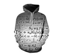 Sudadera con Capucha para Hombre y Mujer con fórmula matemática Impresa en 3D ecuación científica gráfico Estilo Urbano Deportiva Sudaderas y Tops