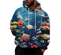 Sudadera con Capucha para Hombres Estilo Azteca Occidental Vintage étnica Tribal de Manga Larga Primavera y otoño con Bolsillo