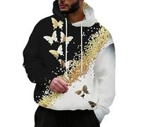 Sudadera con Capucha para Hombres Estilo Azteca Occidental Vintage étnica Tribal de Manga Larga Primavera y otoño con Bolsillo
