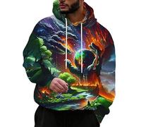 Sudadera con Capucha para Hombres Estilo Azteca Occidental Vintage étnica Tribal de Manga Larga Primavera y otoño con Bolsillo