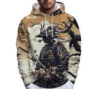 Sudadera con Capucha para Hombres Estilo Azteca Occidental Vintage étnica Tribal de Manga Larga Primavera y otoño con Bolsillo