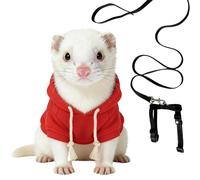 Sudadera con capucha para hurón, traje con capucha ergonómica, una sudadera suave para animales de compañía - destinada a la caminata al aire libre de los hámsters Chinchillas Conejos cachorros