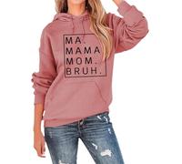 Sudadera con capucha para mujer, ajuste holgado, con gráfico y letras lisas, vintage, bonitas, cómodas, divertidas, Workou Y2K, oro rosa, L