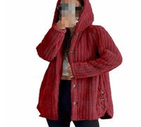 Sudadera con capucha para mujer, algodón, con capucha para mujer, algodón, suéter de forro polar al aire libre, tops sueltos, outwear otoño, invierno, manga larga, tapas de red con botón sudadera