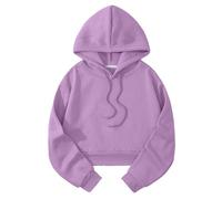 Sudadera con capucha para mujer, cómoda, holgada, de manga larga, para mujer, Morado (, M