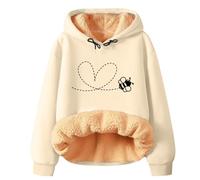 Sudadera con capucha para mujer, cómoda, peluda de color liso, chaqueta cálida suave de peluche, elegante, sudadera de forro polar, de invierno, de manga larga, abrigo pesado, chaqueta de peluche