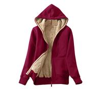 Sudadera con capucha para mujer con cremallera sudaderas con capucha para mujer con cremallera Sudaderas de pana cálida y cómoda sudadera térmica a prueba de viento abrigo de moda gruesa para
