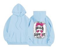Sudadera con capucha para mujer con estampado de cinta rosa cáncer de mama, sudadera octubre rosa, otoño invierno cálido, sudaderas ligeras, transpirables, sudaderas, chalecos y sudaderas con capucha