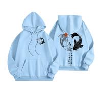 Sudadera con capucha para mujer con estampado japonés en la espalda y en la parte delantera sudaderas con capucha para mujer, informal, suéter de manga larga, sudaderas, sudaderas y sudaderas, otoño e