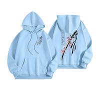 Sudadera con capucha para mujer con estampado japonés en la espalda y en la parte delantera sudaderas con capucha para mujer, deporte, informal, con capucha, otoño, invierno, sudaderas, sudaderas