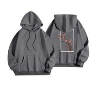 Sudadera con capucha para mujer con estampado rubio, sudadera con capucha de álbum rubio, sin botones, ropa de calle, gris oscuro, 5XL