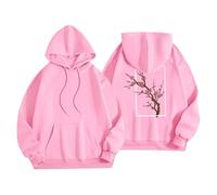 Sudadera con capucha para mujer con estampado rubio, sudadera con capucha de álbum rubio, sin botones, ropa de calle, rosa, 5XL