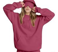 Sudadera con capucha para mujer con ojo para máscara integrada para dormir para máscara, sudadera de ajuste holgado para casual de manga larga, color sólido, sudadera con capucha de gran tamaño