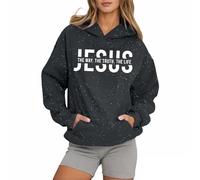 Sudadera con capucha para mujer, con texto en inglés "Christian Jesus The Way The Truth and The Life", informal, Workou, Essential, religiosa, sudadera con capucha para adolescentes, con gráfico