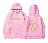Sudadera con capucha para mujer con texto en inglés "Jesus God Is Good All The Time" Y2K con letras gráficas cristianas, lindas y vintage, sudaderas religiosas para adolescentes, manga larga, casual