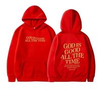 Sudadera con capucha para mujer con texto en inglés "Jesus God Is Good All The Time" Y2K con letras gráficas cristianas, lindas y vintage, sudaderas religiosas para adolescentes, manga larga, casual