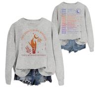 Sudadera con capucha para mujer con texto en inglés "They Didn't Burn Witches They Burned, Gris-y, L