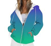 Sudadera con capucha para mujer, de gran tamaño, de manga larga, de color liso, Y2k, Streetwear, ropa otoñal, elegante modelo ligero de forro polar para primavera y otoño, Light Green-7, L